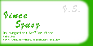 vince szusz business card